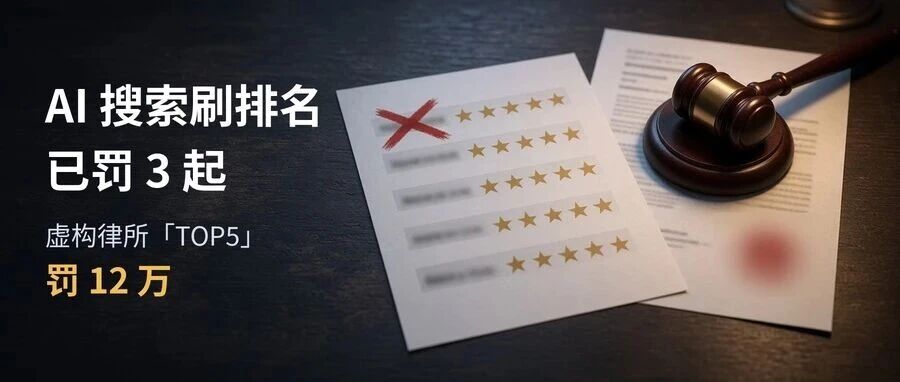 GEO「AI投毒」刷排名：已罚3起，广州虚构律所TOP5罚12万